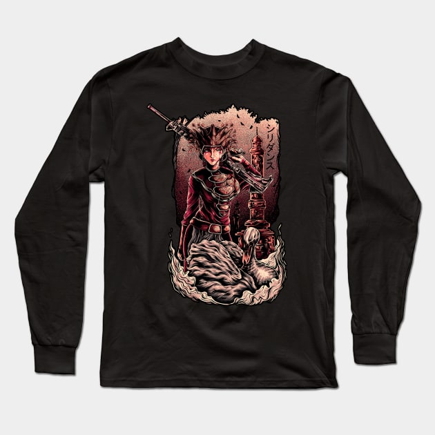 fighting woman Long Sleeve T-Shirt by bpkardijan